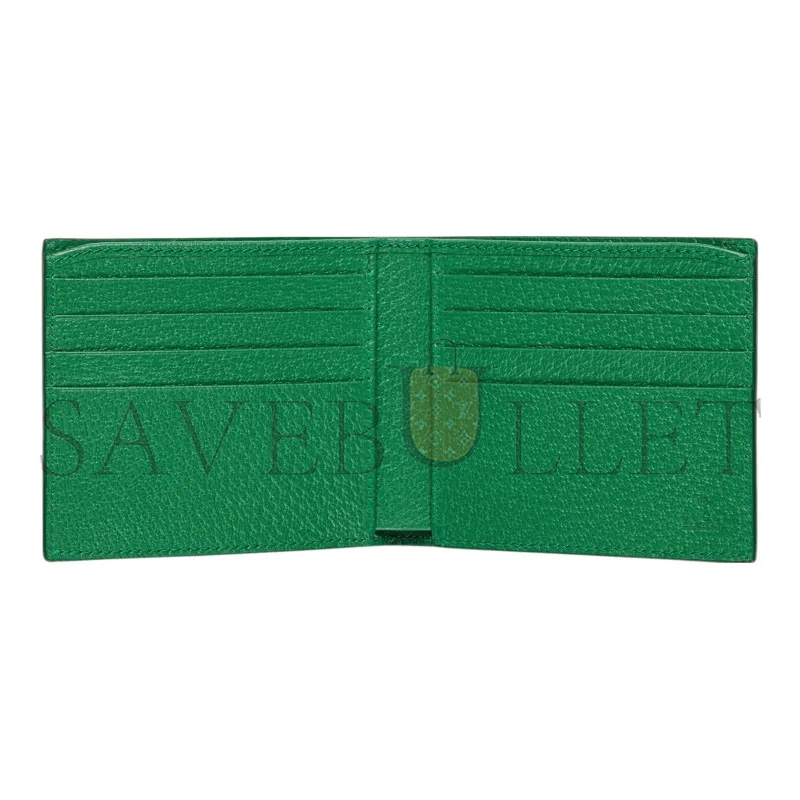 GUCCI GREEN INTERIOR GG BI-FOLD WALLET 768243 (21*9cm)